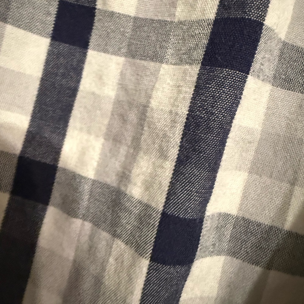 U.S. Polo Assn. Men's Navy and White Plaid Shirt - Picture 6 of 7